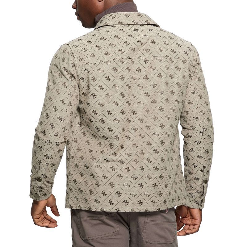 남성 모노그램 롱슬리브 셔츠 자켓 Men's Monogram Long-Sleeve Shacket 20432160 Fn4k-light