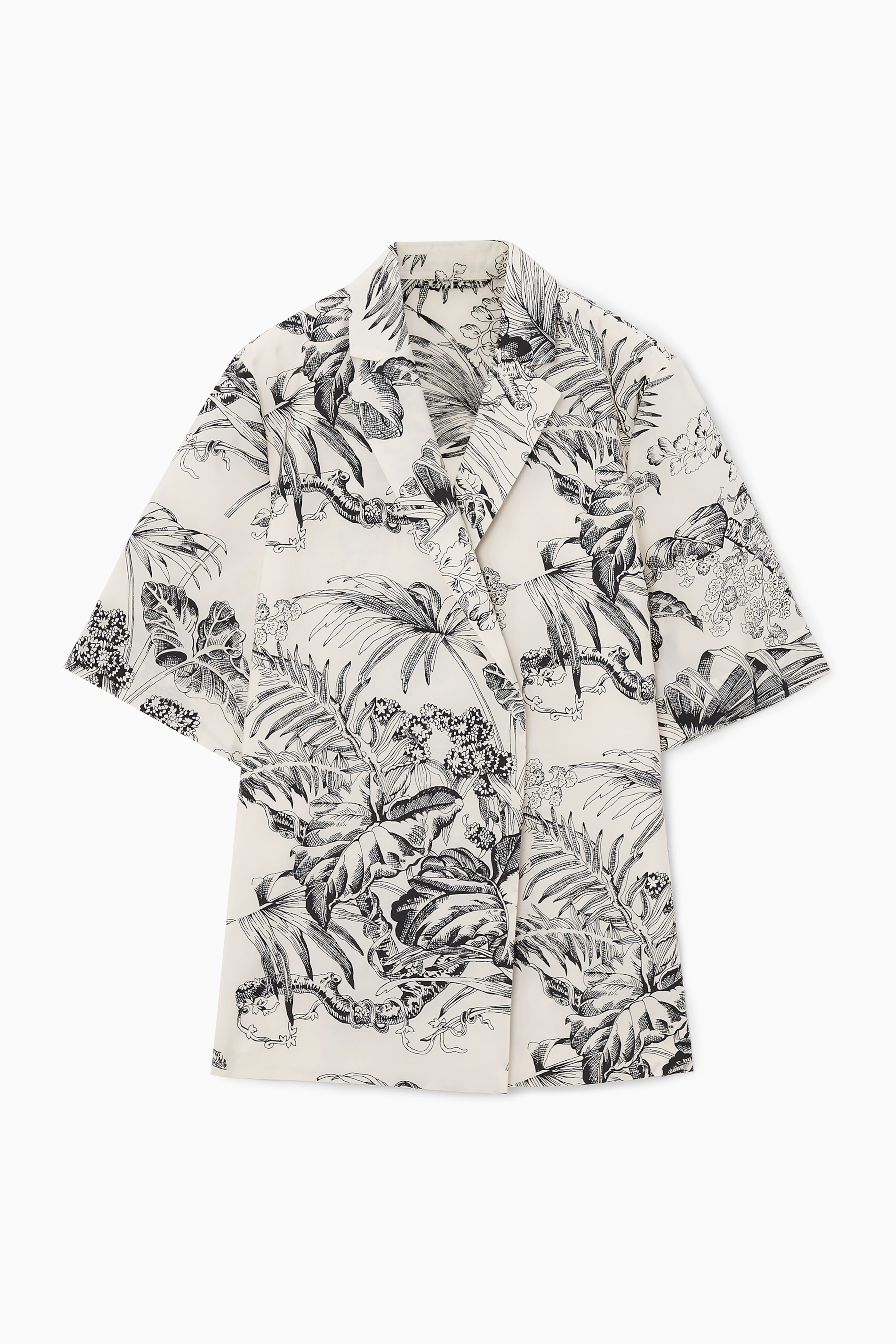 반팔 블레이저 BOTANICAL-PRINT SHORT-SLEEVED BLAZER 1229904001