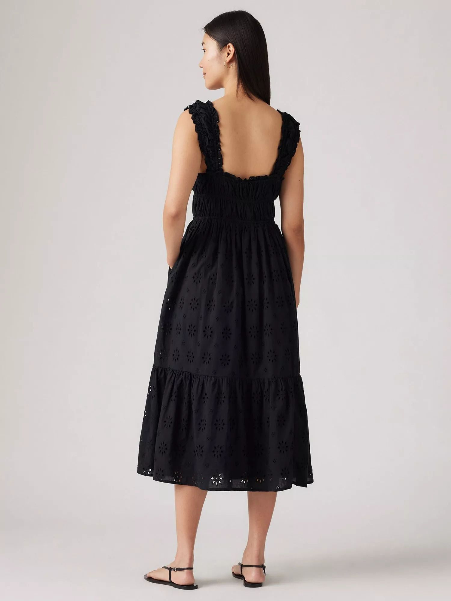 맥시 드레스 블랙 Amaya Tiered Maxi Dress, Black 113303822