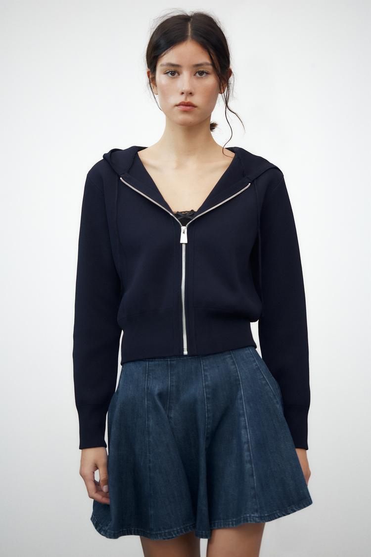 플레인 후드 가디건 PLAIN HOODED CARDIGAN 411120436