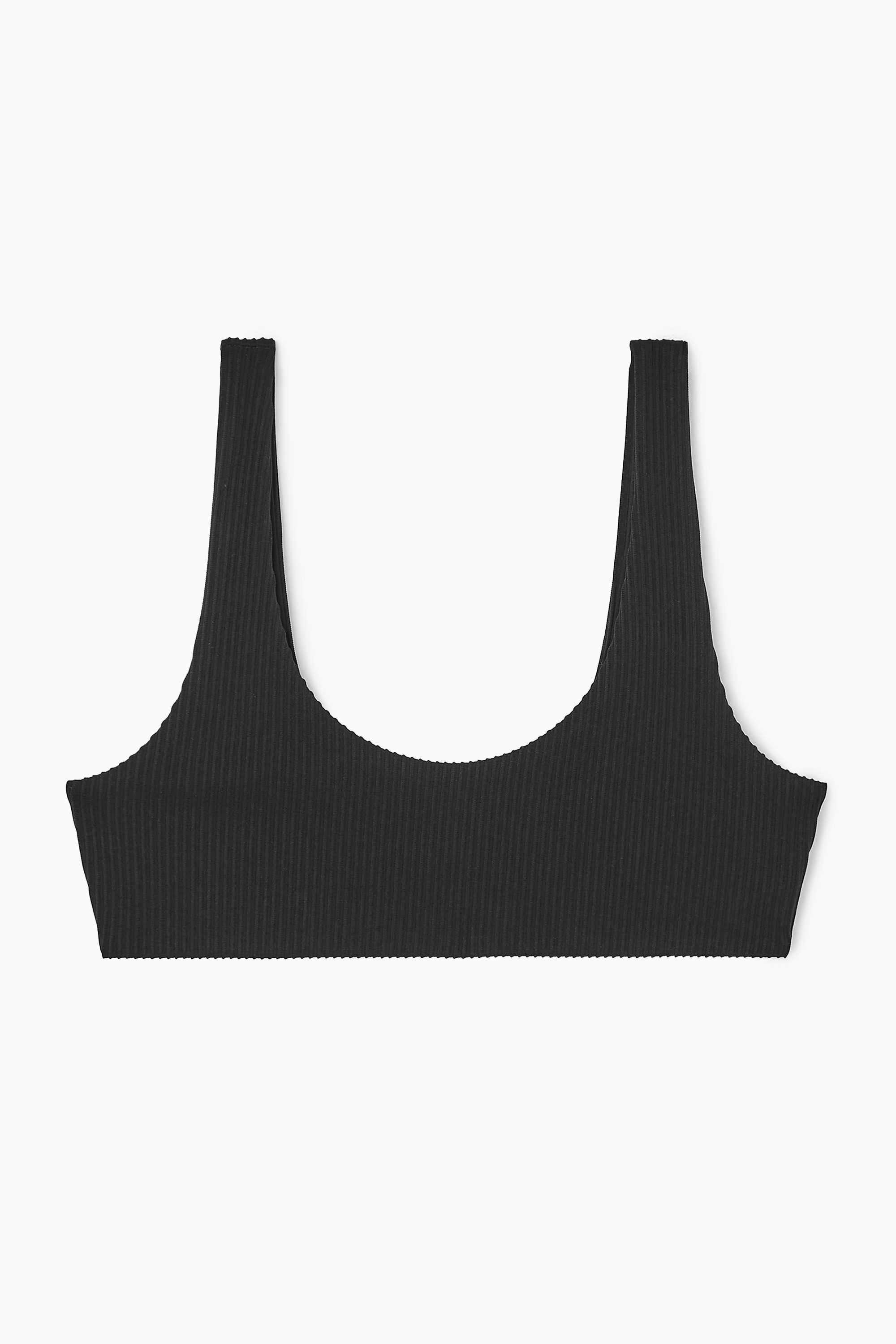 비키니 탑 SCOOP-NECK RIBBED BIKINI TOP 1217072003