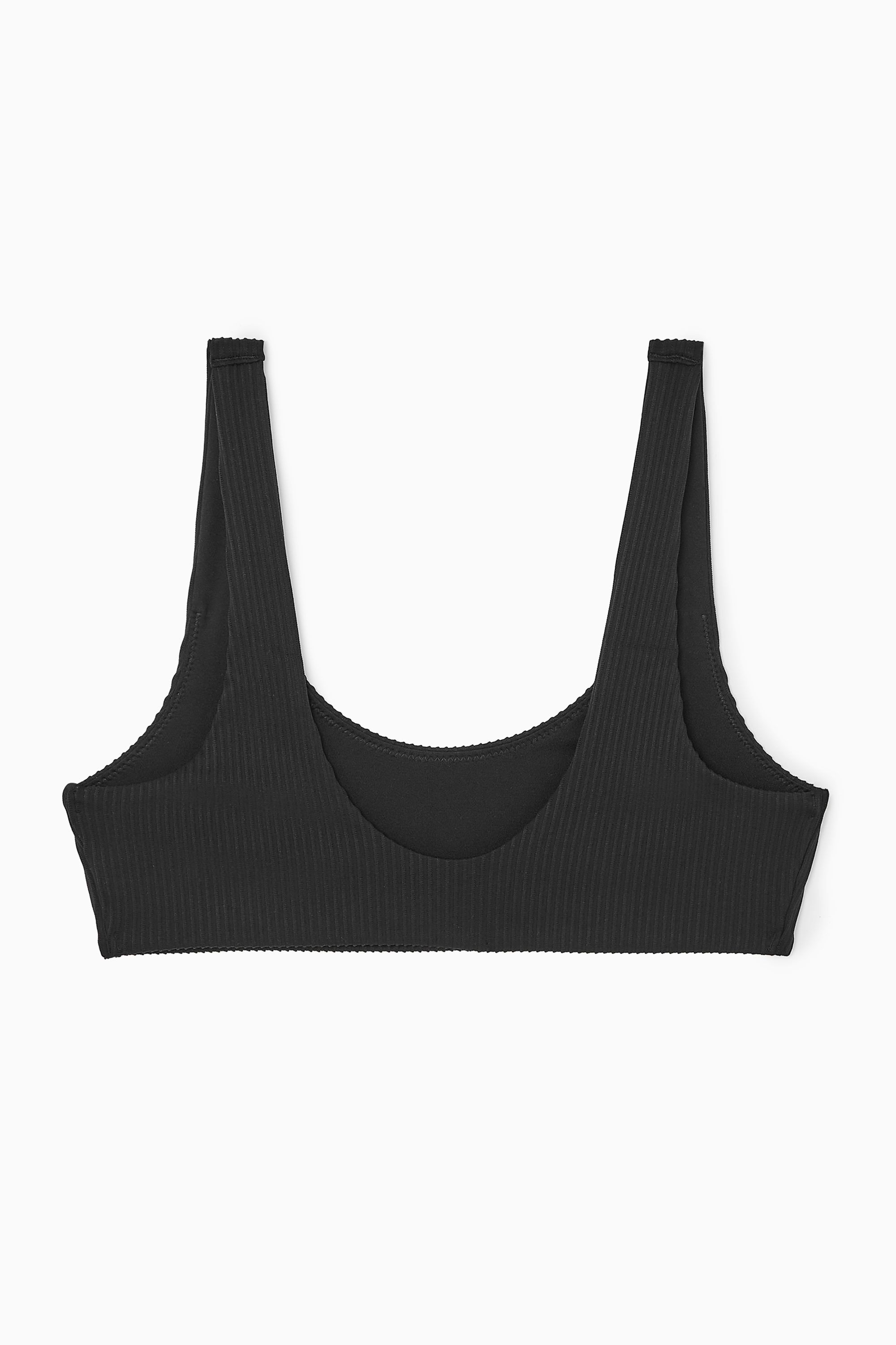 비키니 탑 SCOOP-NECK RIBBED BIKINI TOP 1217072003
