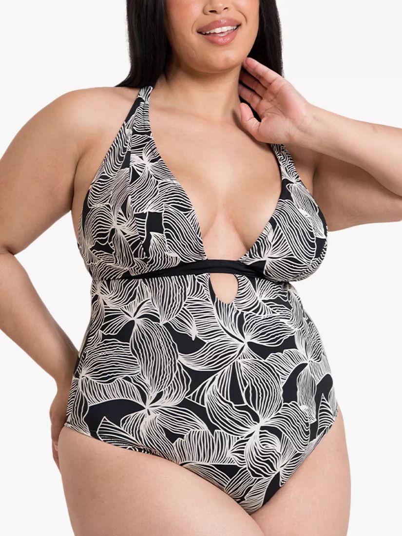 리버시블 수영복 블랙 프린트 Ripple Reef Reversible Swimsuit, Black Print 113274989