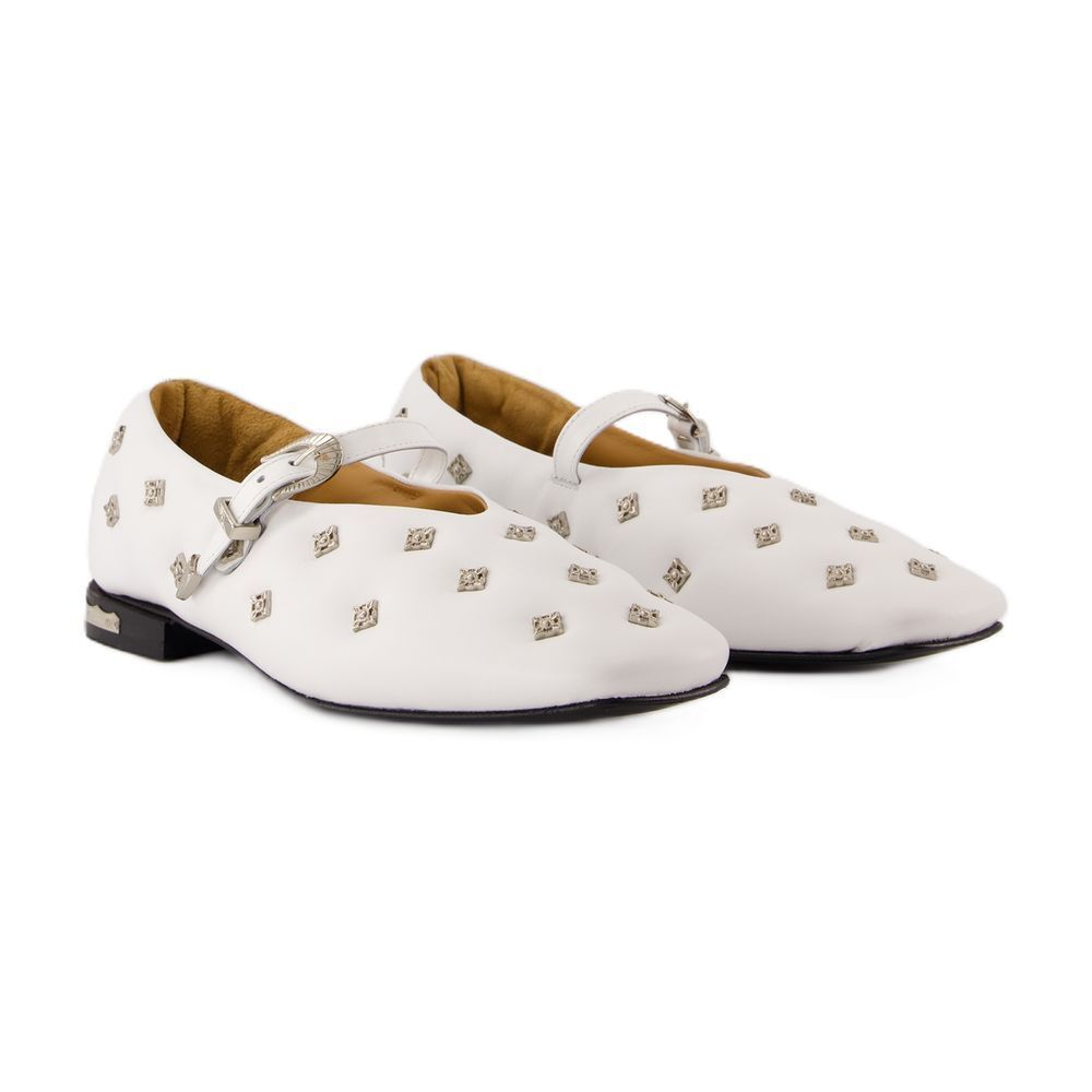 발레리나 가죽 화이트 Aj1342 Ballerinas - Toga Pulla - Leather - White