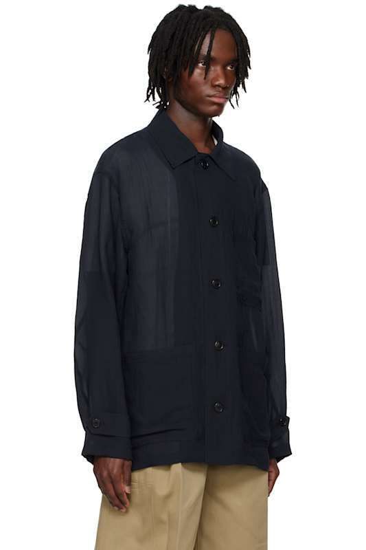 네이비 오버셔츠 Navy Sheer Chore Overshirt 17459691