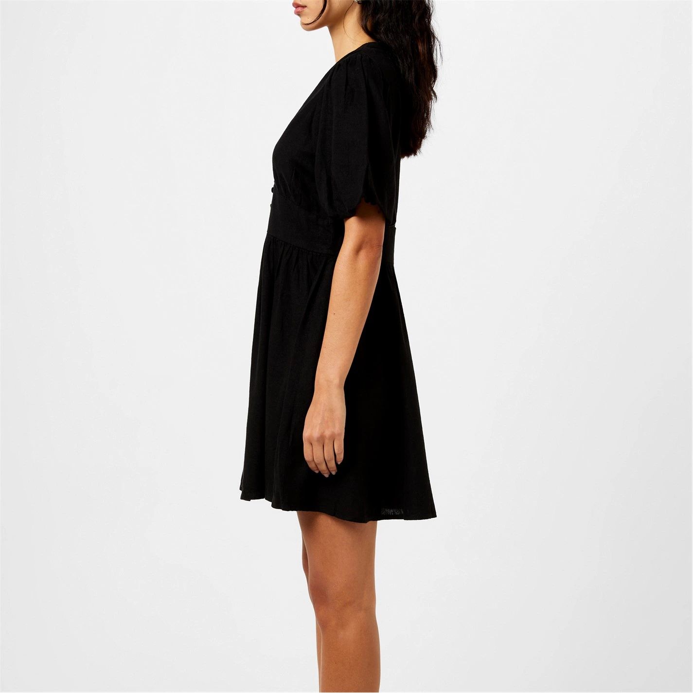 퍼프 슬리브 미니 드레스 블랙 Starlight Puff Sleeve Mini Dress Black 64156603