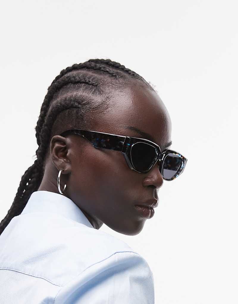 Croatia   Eckige Cat-Eye-Sonnenbrille in blauer Schildpattoptik 207411989Blaues Schildpatt
