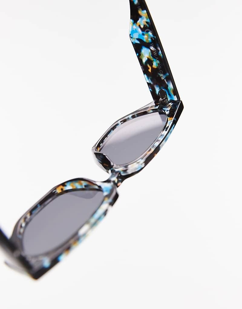Croatia   Eckige Cat-Eye-Sonnenbrille in blauer Schildpattoptik 207411989Blaues Schildpatt