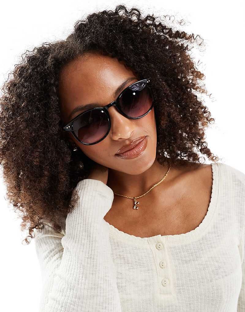 블랙 Runde Sonnenbrille in Schwarz 207816810Schwarz