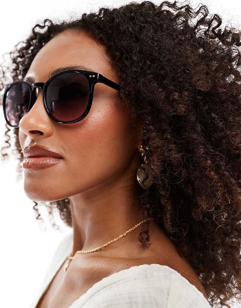 블랙 Runde Sonnenbrille in Schwarz 207816810Schwarz