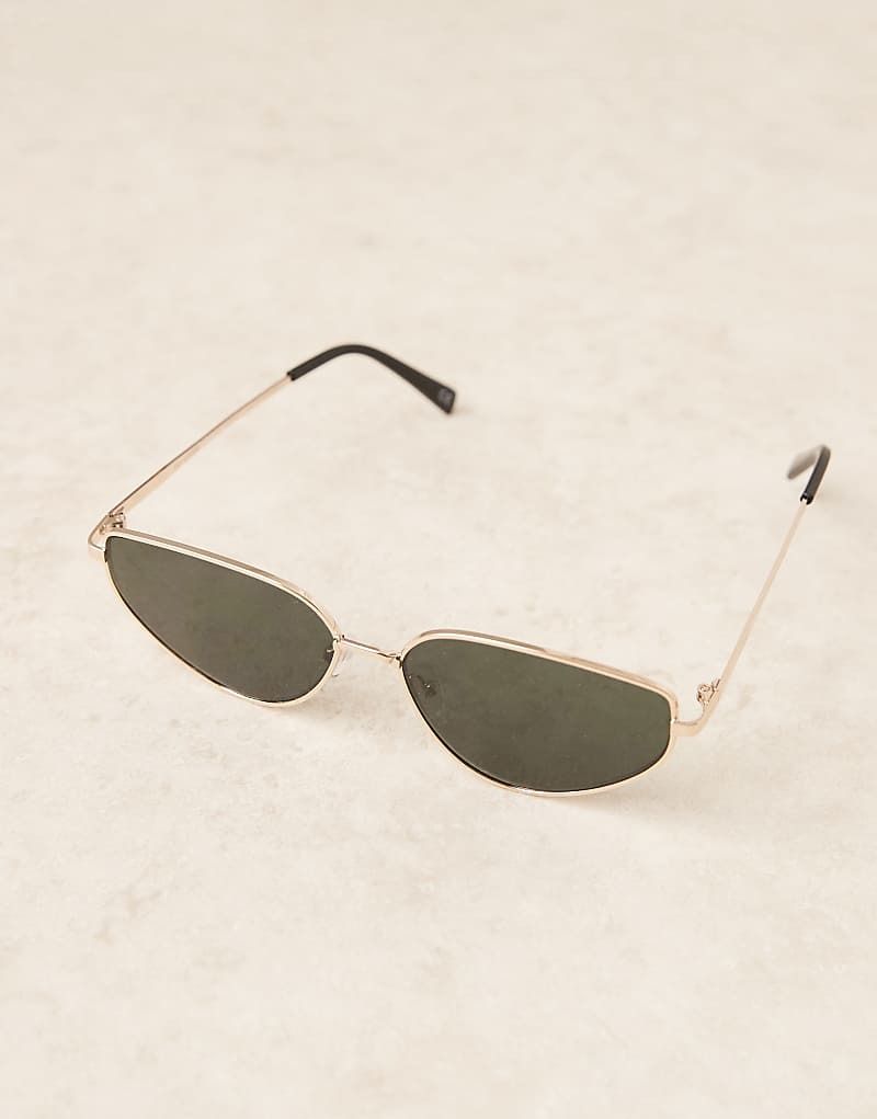골드 Cat-Eye-Sonnenbrille aus Metall in glanzendem Gold 207806100Gold