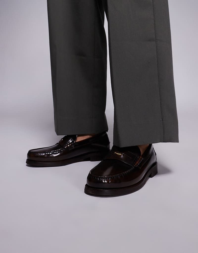 런던 브라운 Walk London   Dalston   Penny-Loafer aus Glattleder in Braun 207273915Braun