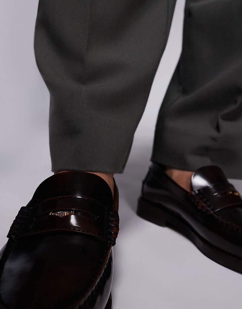 런던 브라운 Walk London   Dalston   Penny-Loafer aus Glattleder in Braun 207273915Braun