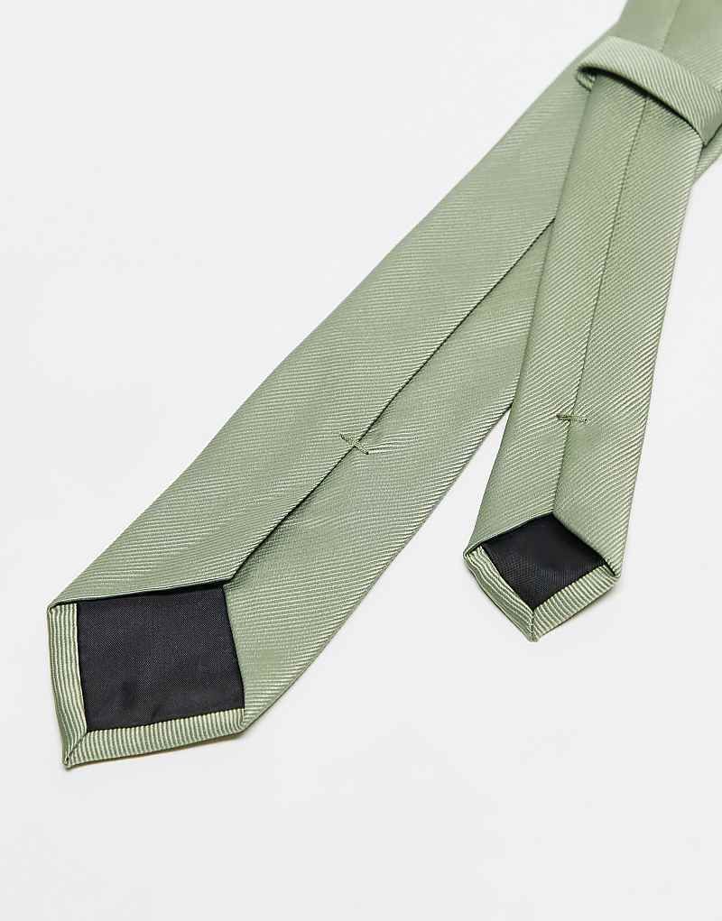새틴 Krawatte aus Satin in Salbeigrun 207780523Salbeigrün