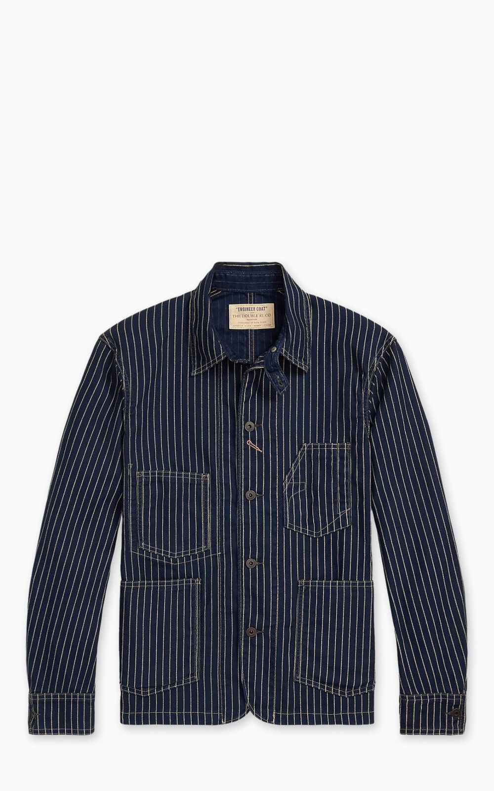 트윌 코트 Indigo Dot-Stripe Twill Engineer Coat Indigo Rinse 196648