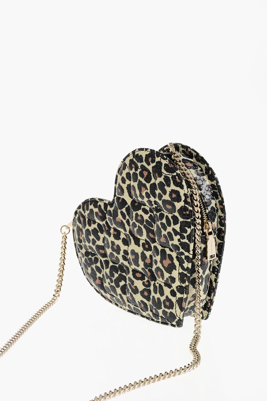 패턴 가죽 클러치 Animal Patterned Leather Heart-shaped Clutch 652851