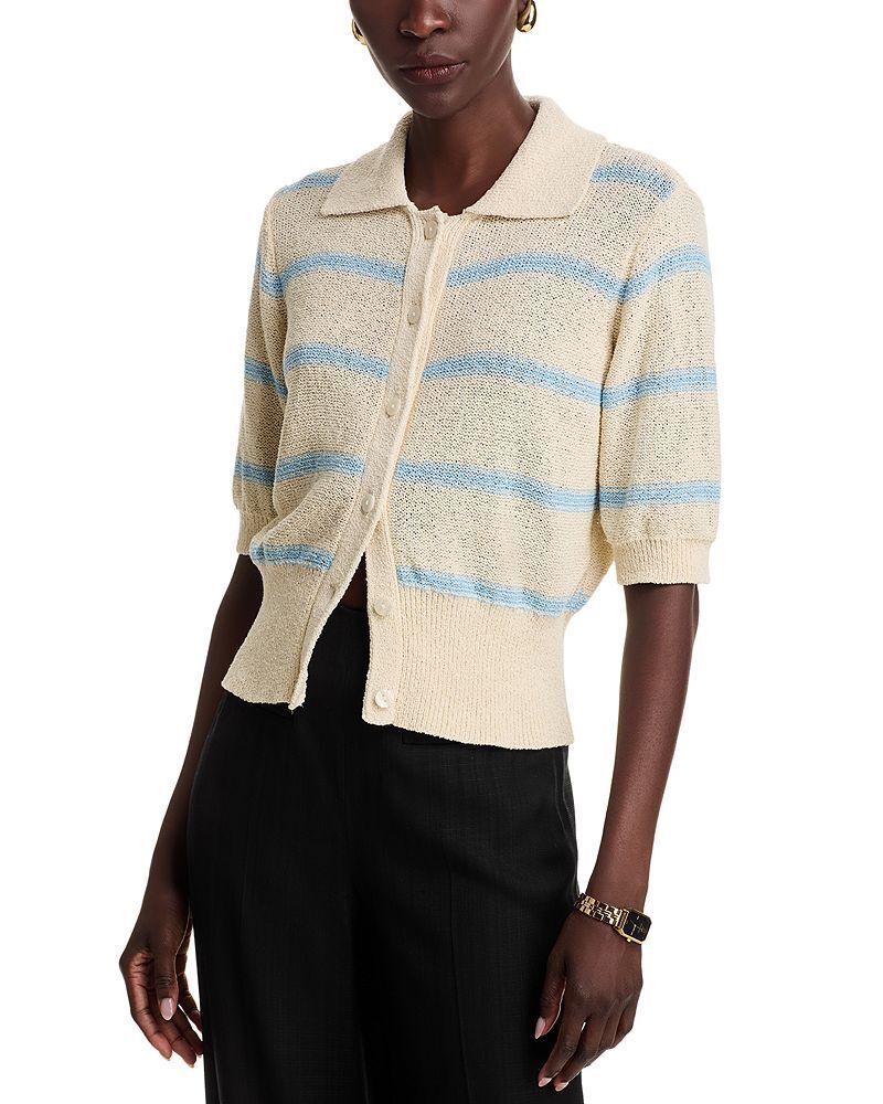 스트라이프 폴로 넥 스웨터 Cherry Stripe Polo Neck Sweater 5474468