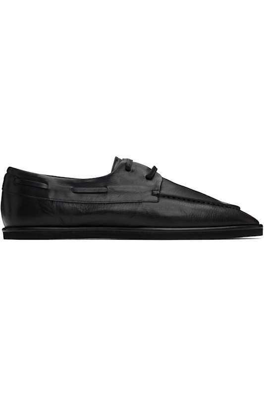 블랙 소프트 가죽 신발 Black Soft Leather Deck Shoes 17334821