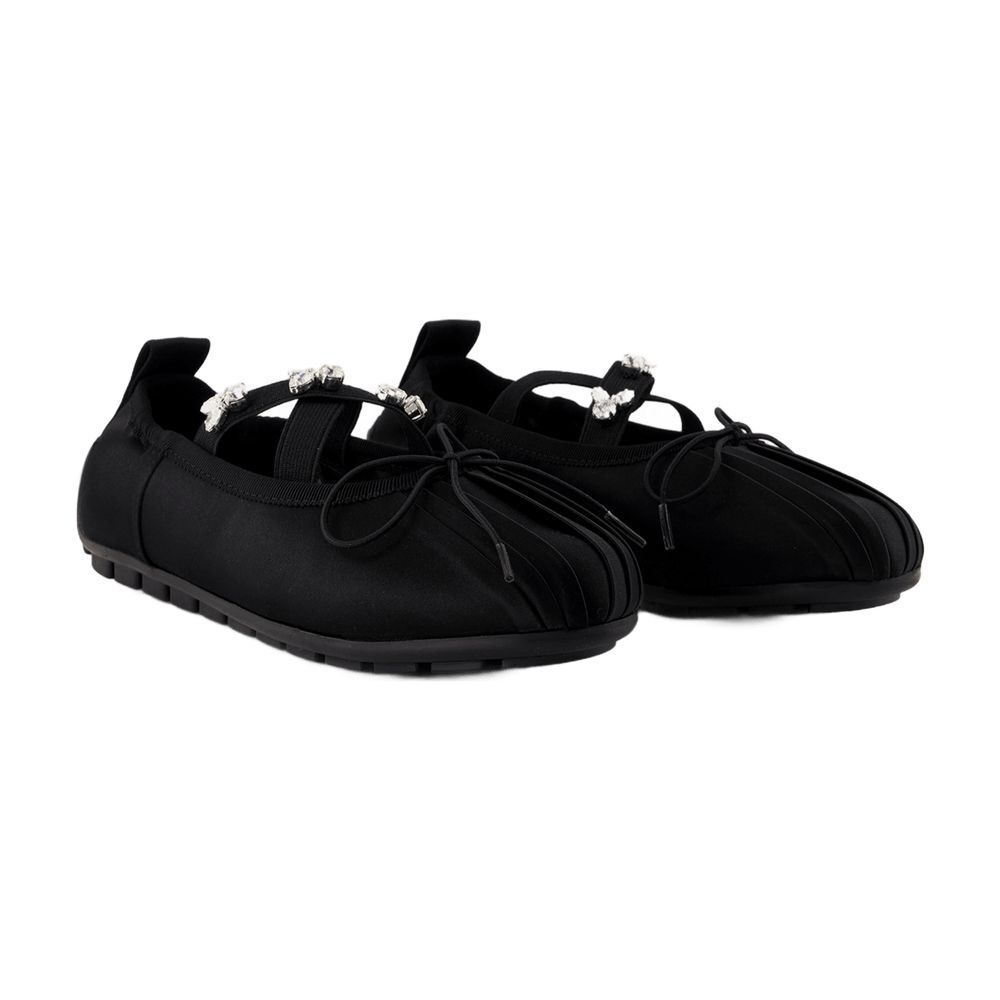 발레리나 시몬 로샤 가죽 블랙 Ballerina Grip - Simone Rocha - Leather - Black