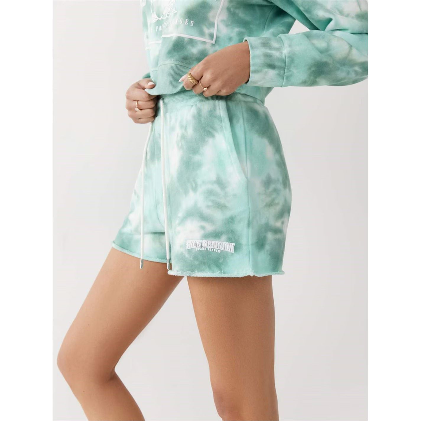 타이 다이 바지 여성 Tie Dye Shorts Womens 570231 Yucca Tie Dye