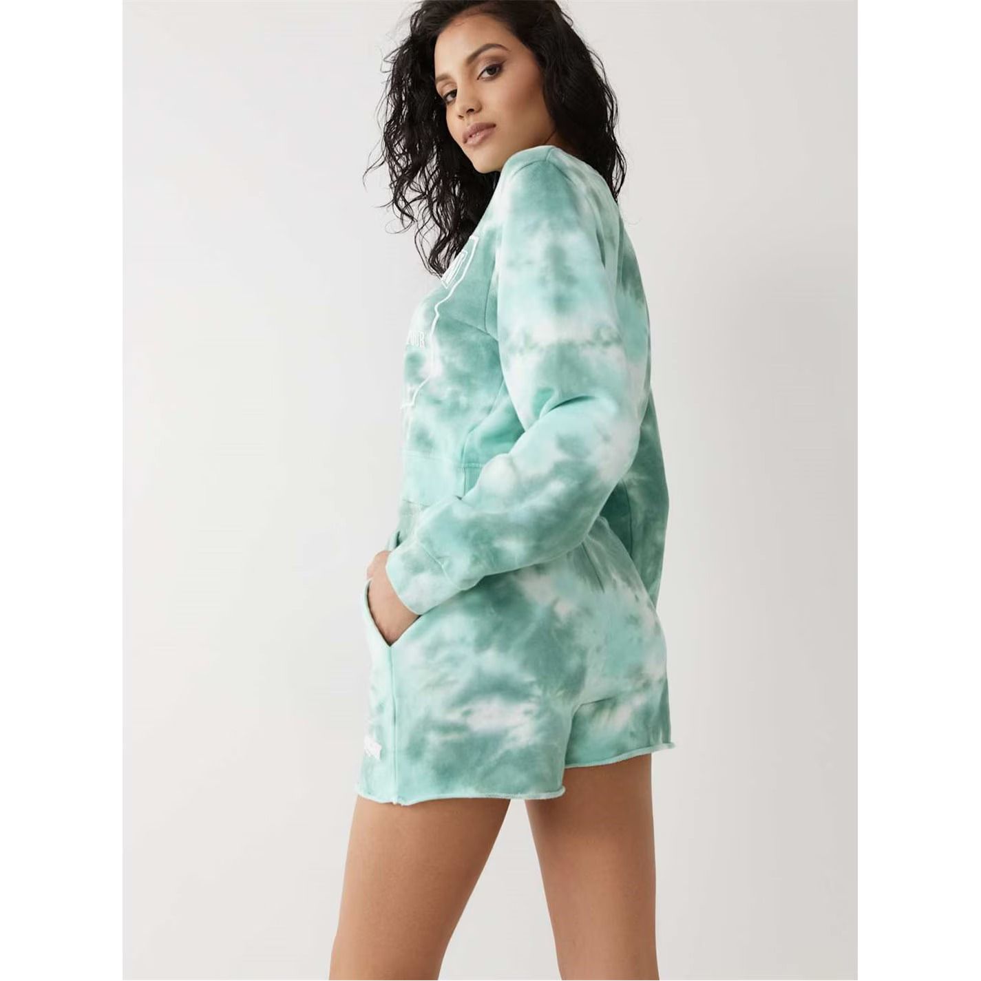 타이 다이 바지 여성 Tie Dye Shorts Womens 570231 Yucca Tie Dye