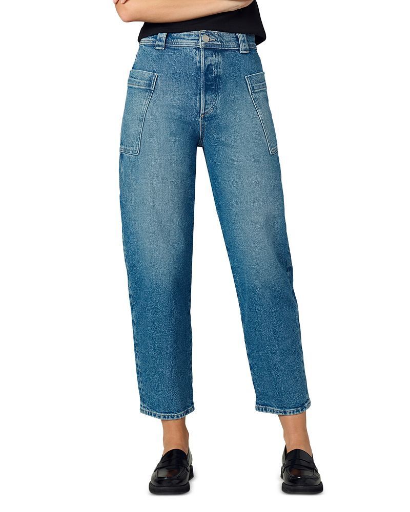 더 패치 포켓 배럴 데님 워시 The Phoebe Patch Pocket Barrel Jeans in Refined Wash 5492999