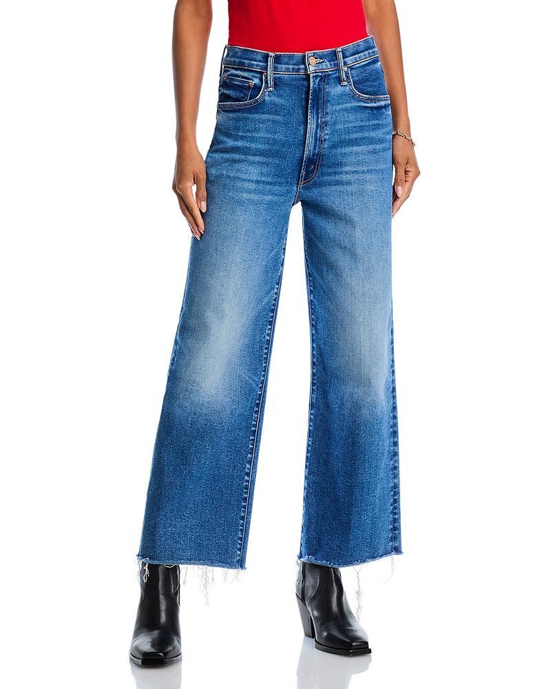 더 미드 앵클 와이드 데님 The Maven Mid Rise Ankle Fray Wide Leg Jeans in Bitchin 5403862