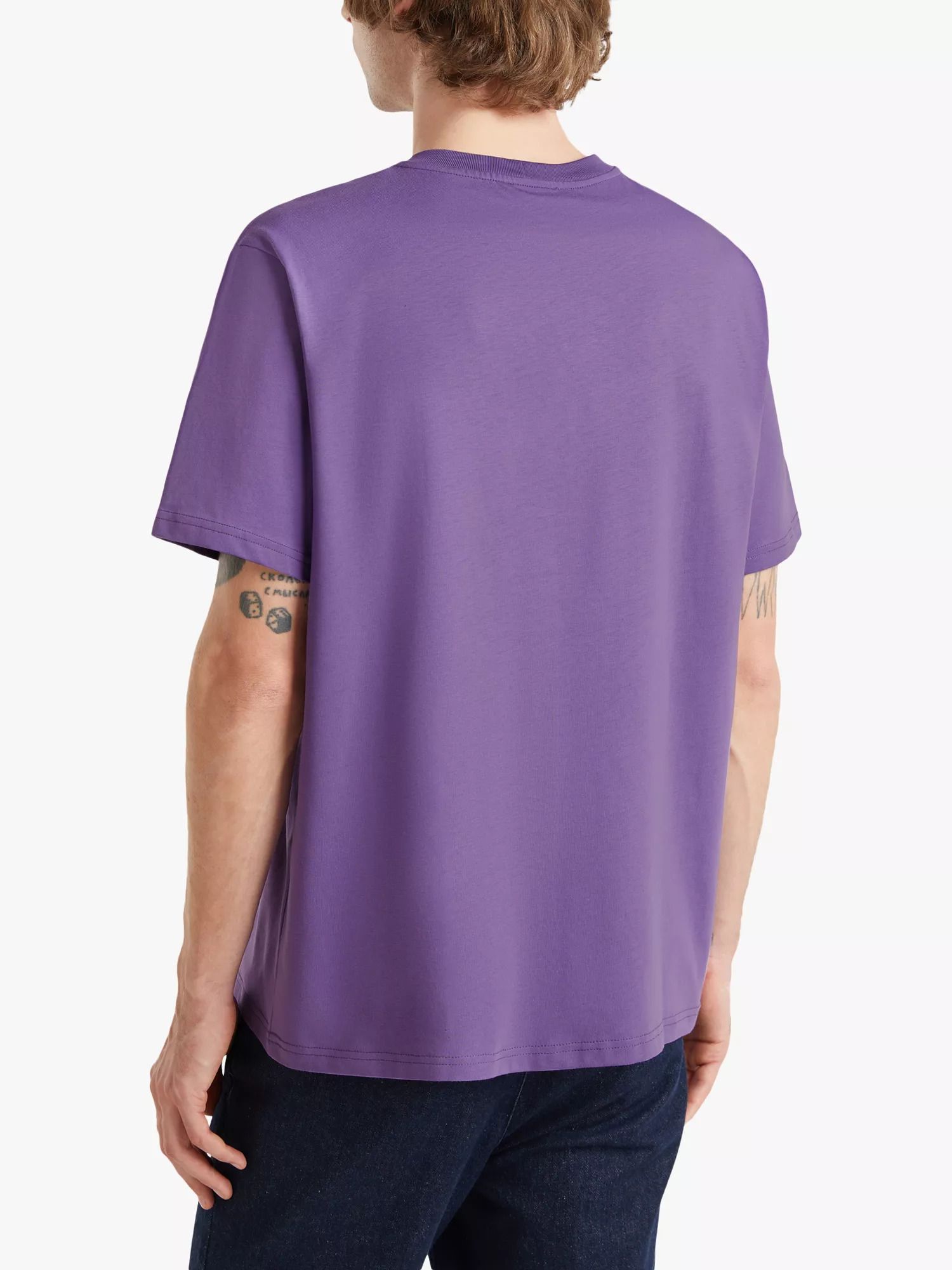 코튼 레귤러 핏 숏 슬리브 로고 티셔츠 Cotton Regular Fit Short Sleeve Logo T-Shirt 113479405 Purple