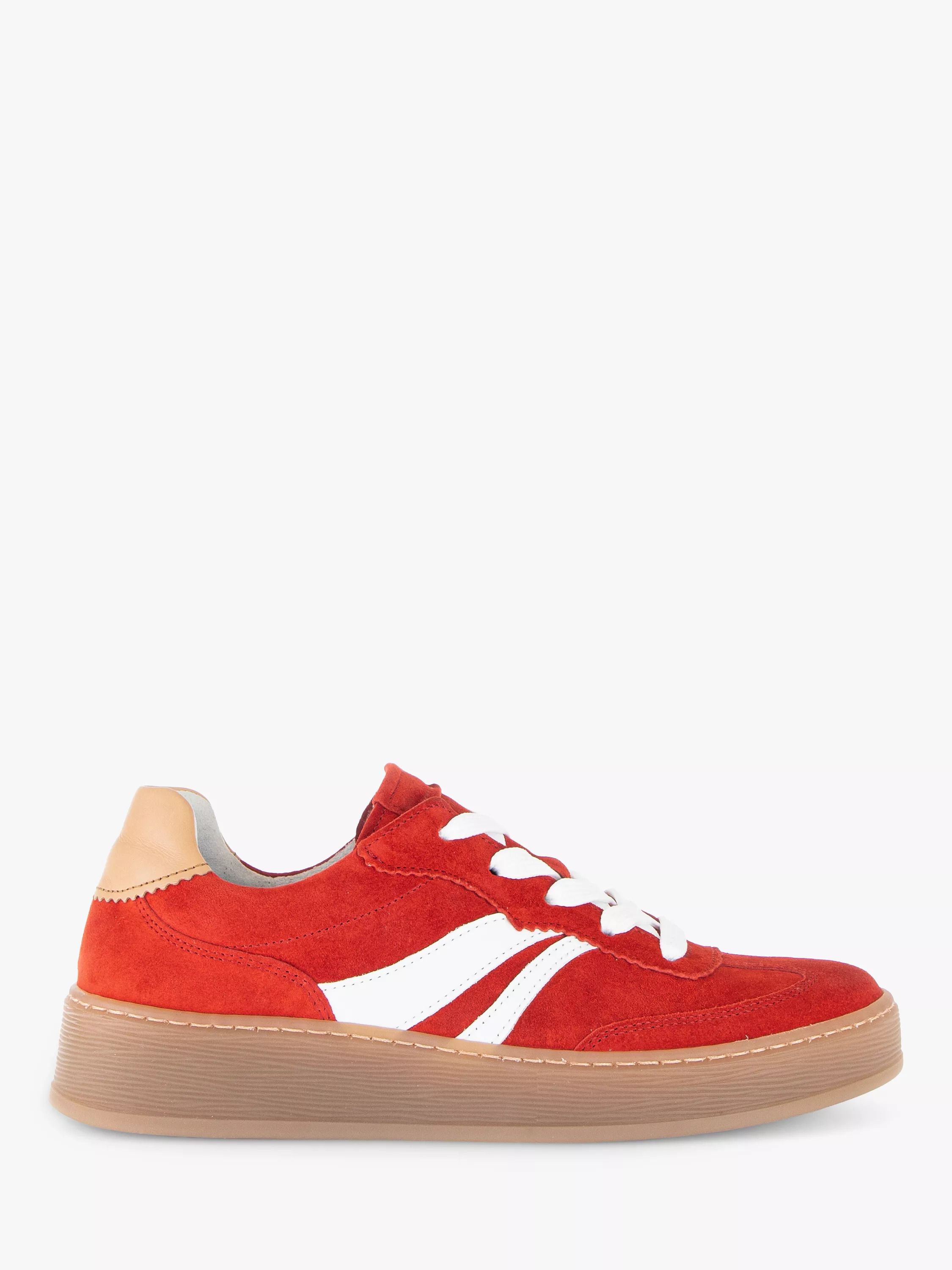 와이드 핏 스웨이드 레트로 스니커즈 Dahma Wide Fit Suede Retro Trainers, Red/Multi 112892003