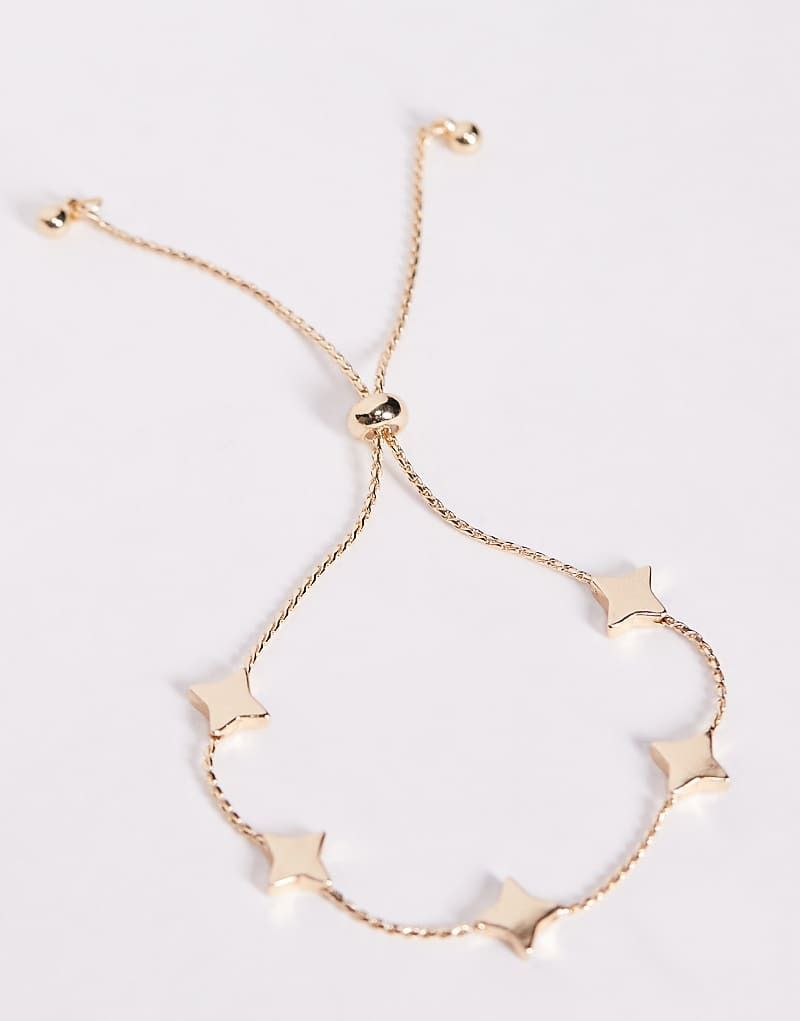 & Goldfarbenes Armband mit Knebelverschluss und Sterndetails 208230591Gold