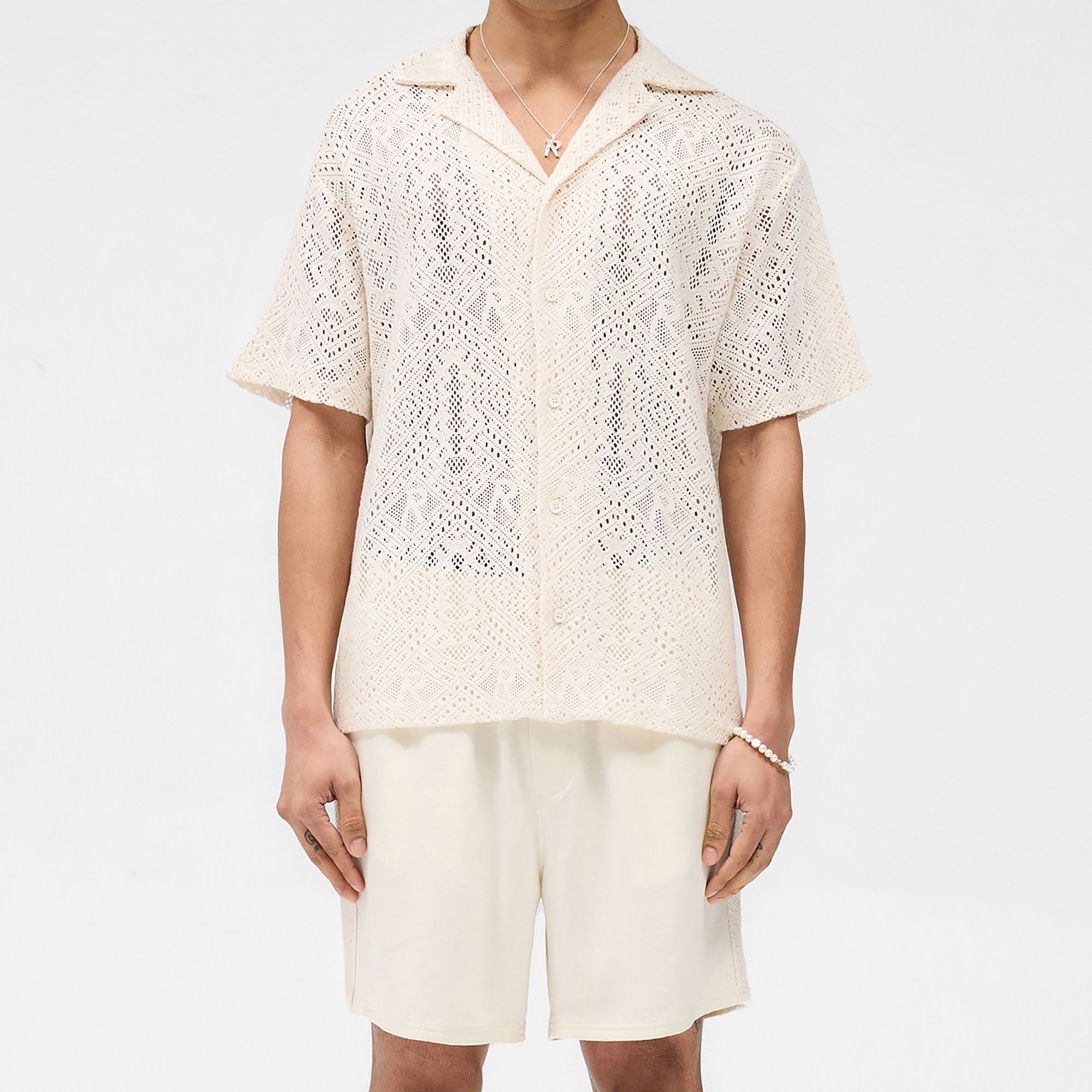 올 오버 셔츠 REPRESENT All Over Cotton-Blend Crochet Shirt 15842020