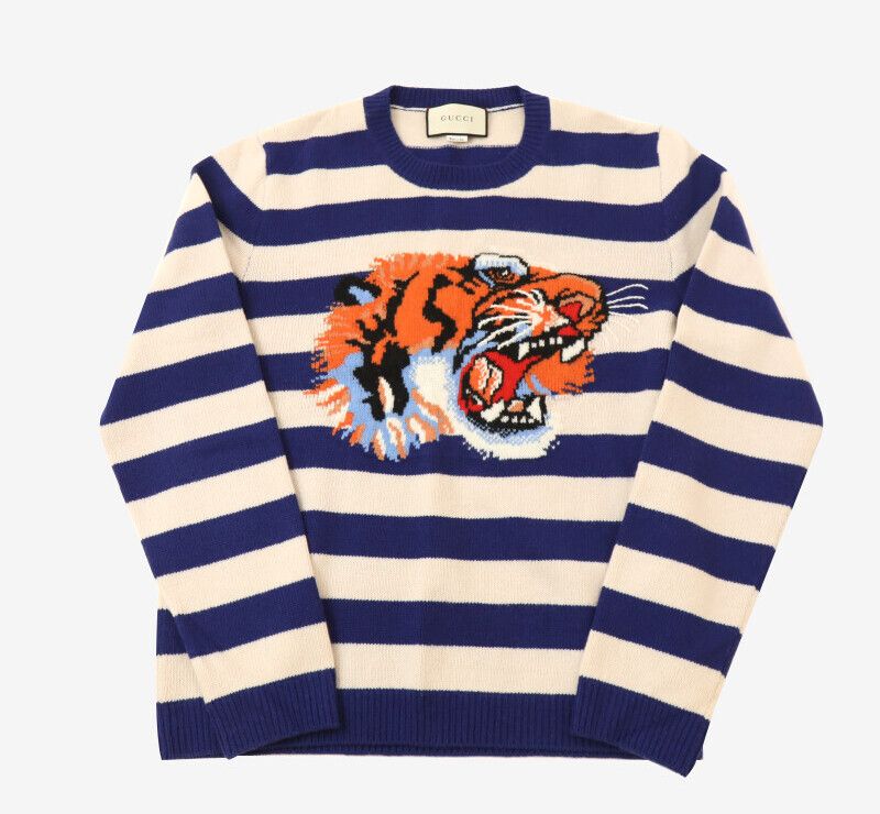 thaihoabaodap93  GUCCI トラ刺繍 Gucci Stripe Tiger Embroidery Wool Knit L 499250 123095968