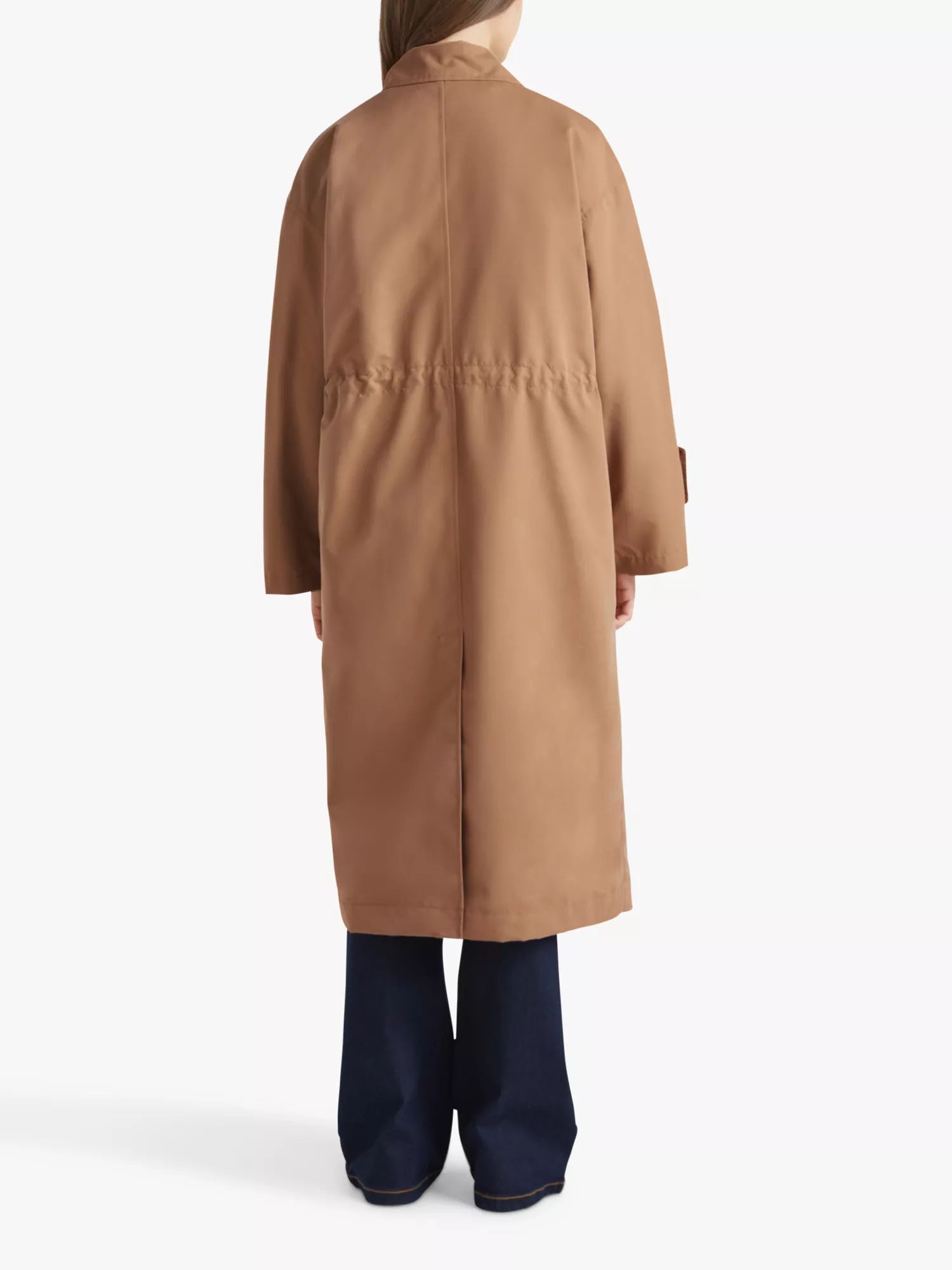 루즈 핏 롱라인 트렌치 코트 라이트 브라운 Loose Fit Longline Trench Coat, Light Brown 113481010