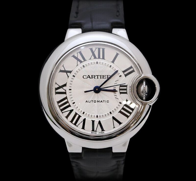 중고 W6920085 발롱블루 스틸 가죽밴드 오토매틱 33MM 7523694904