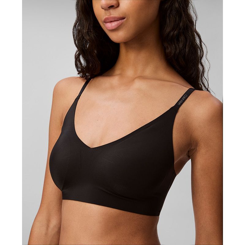 여성 컴포트 트라이앵글 브라렛 Women's Invisibles Comfort Lightly Lined Triangle Bralette QF5753 9491687 Black
