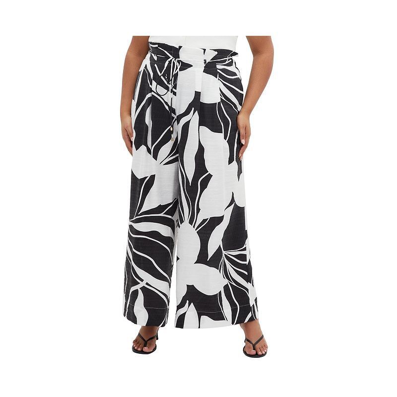 프린트 팬츠 Plus Size Resort Print Pant 20481932 Palm paradise