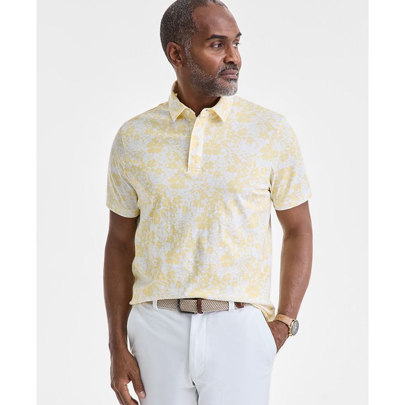 남성 폴로 셔츠 Men's Hibiscus Pima Polo Shirt, Exclusively at Macy's 20040515 Pale Sun