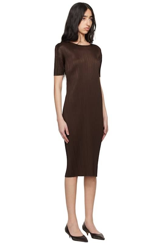브라운 컬러 미디 드레스 Brown Monthly Colors March Midi Dress 17172471