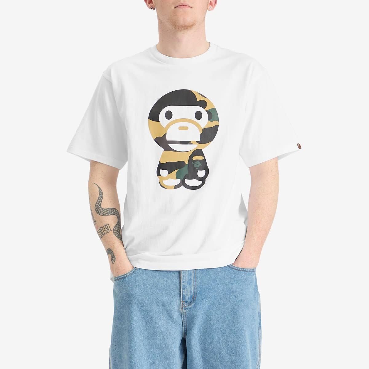 빅 베이비 티셔츠 Giant 1st Camo Big Baby Milo Tee 002TEL301006M-WYL White X Yellow
