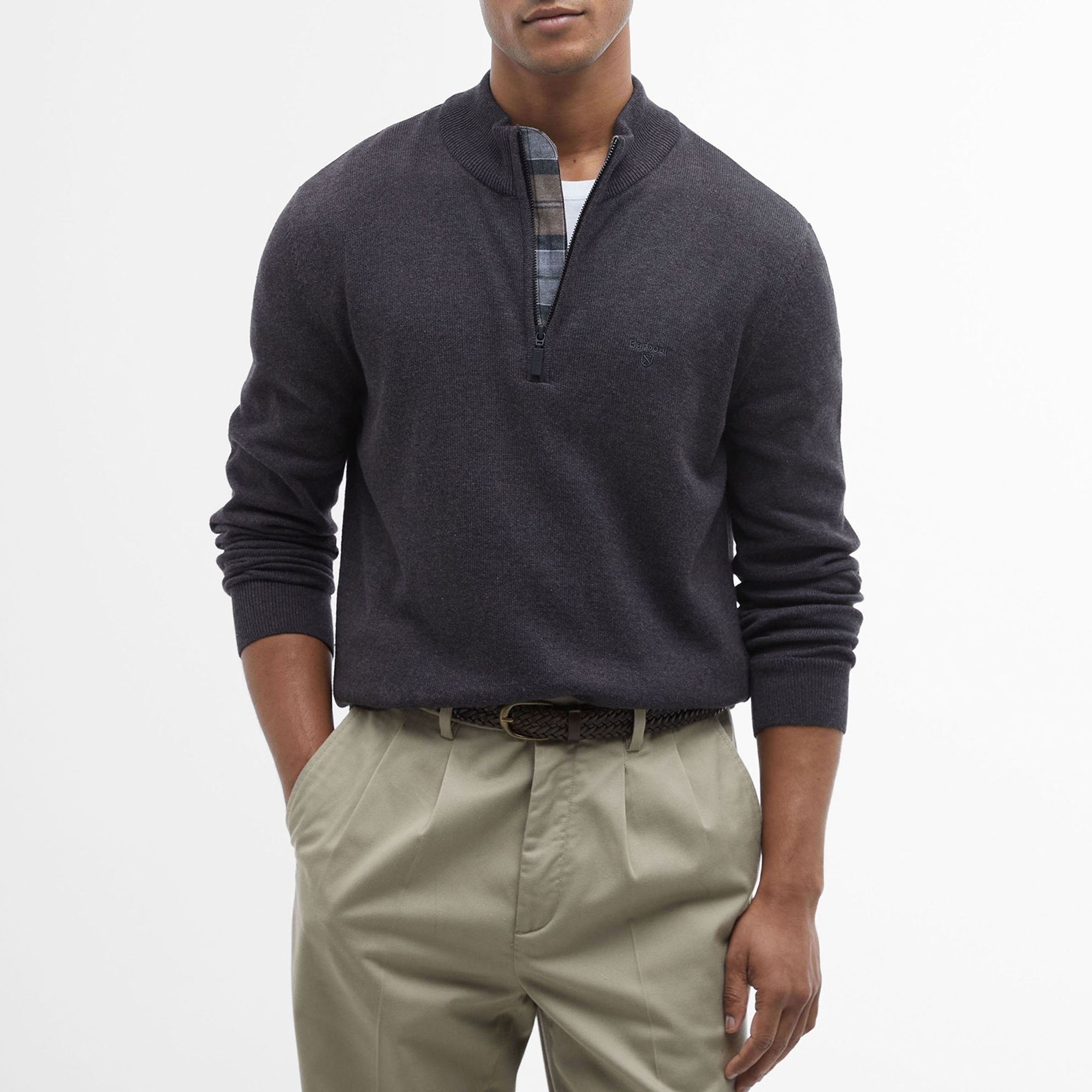 코튼 니트 점퍼 Barbour Avoch Cotton Knit Jumper 15846373