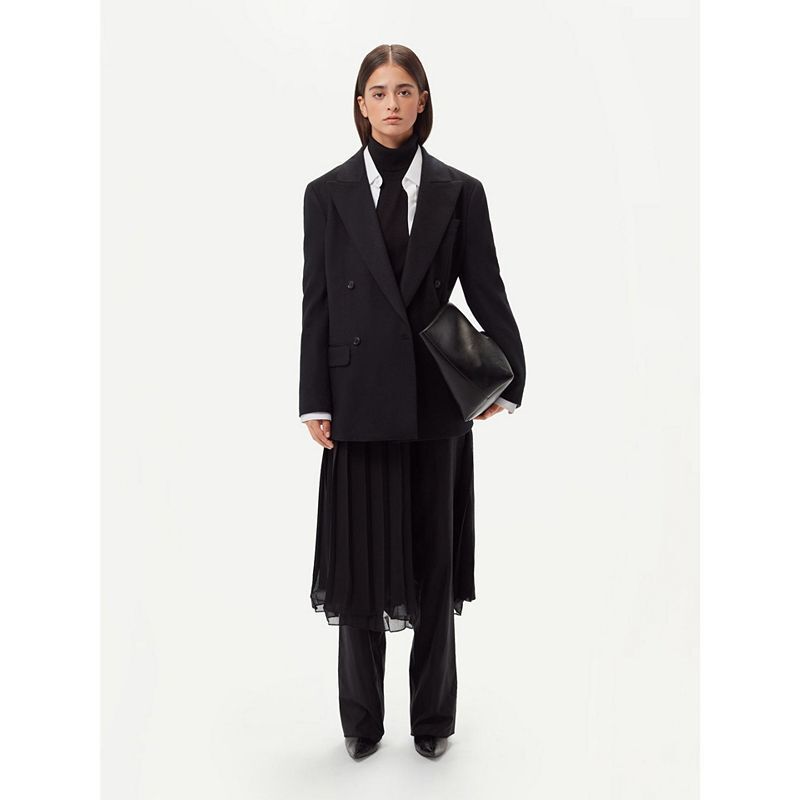 여성 더블 버튼 캐시미어 블레이저 Women's Double-Breasted Cashmere Blazer 21997473 Black-blue graphite