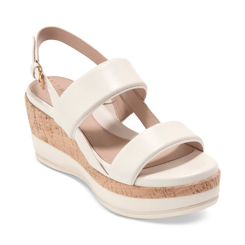 여성 웨지 샌들 Women's Aislin Wedge Sandals 20919185 Ivory Leather, Natural Cork