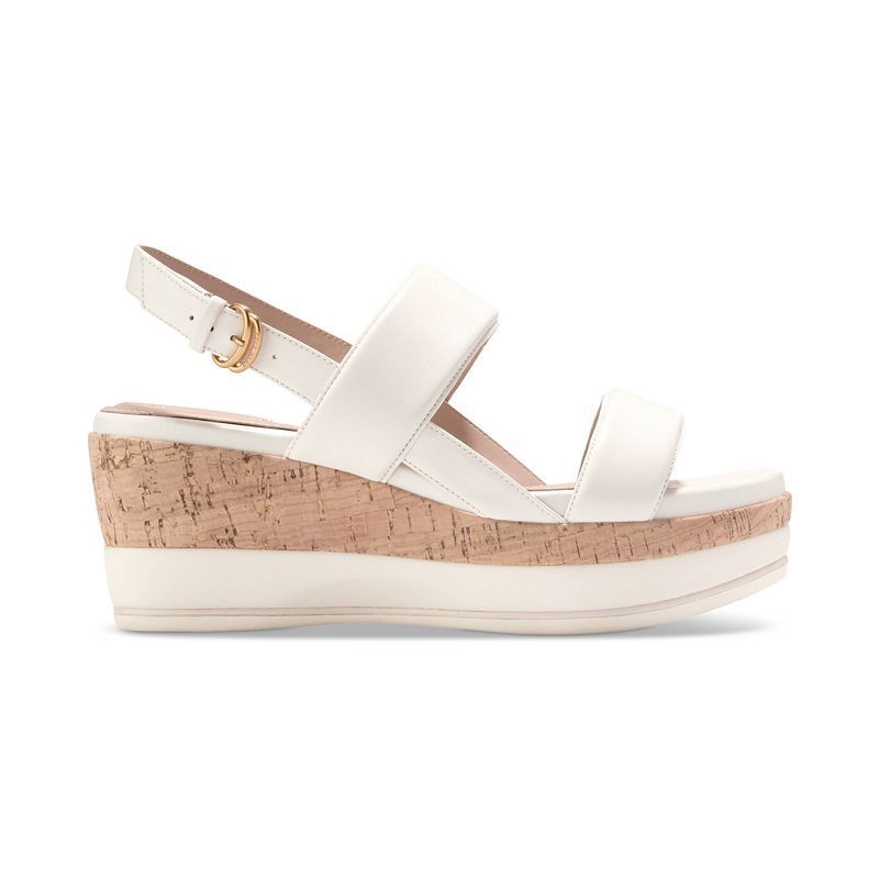 여성 웨지 샌들 Women's Aislin Wedge Sandals 20919185 Ivory Leather, Natural Cork