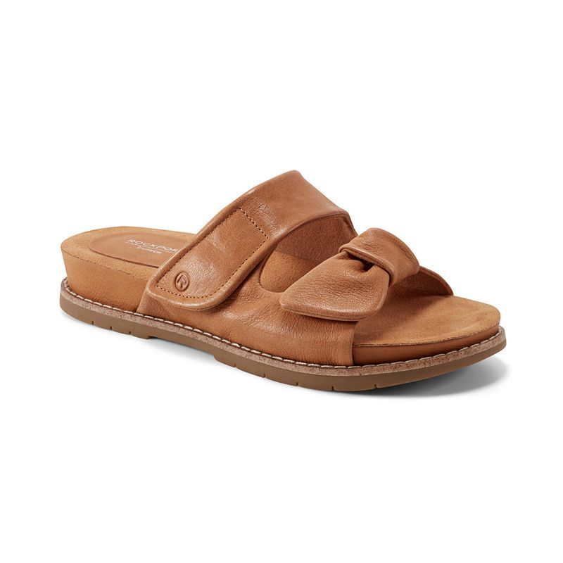 여성 오픈 캐주얼 플랫 샌들 Women's Zova Open Toe Casual Flat Sandals 21097847 Medium Natural Leather