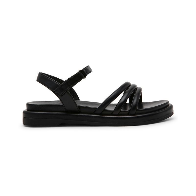 여성 플랫 샌들 Women's Ellen Strappy Footbed Flat Sandals 21997092 Black
