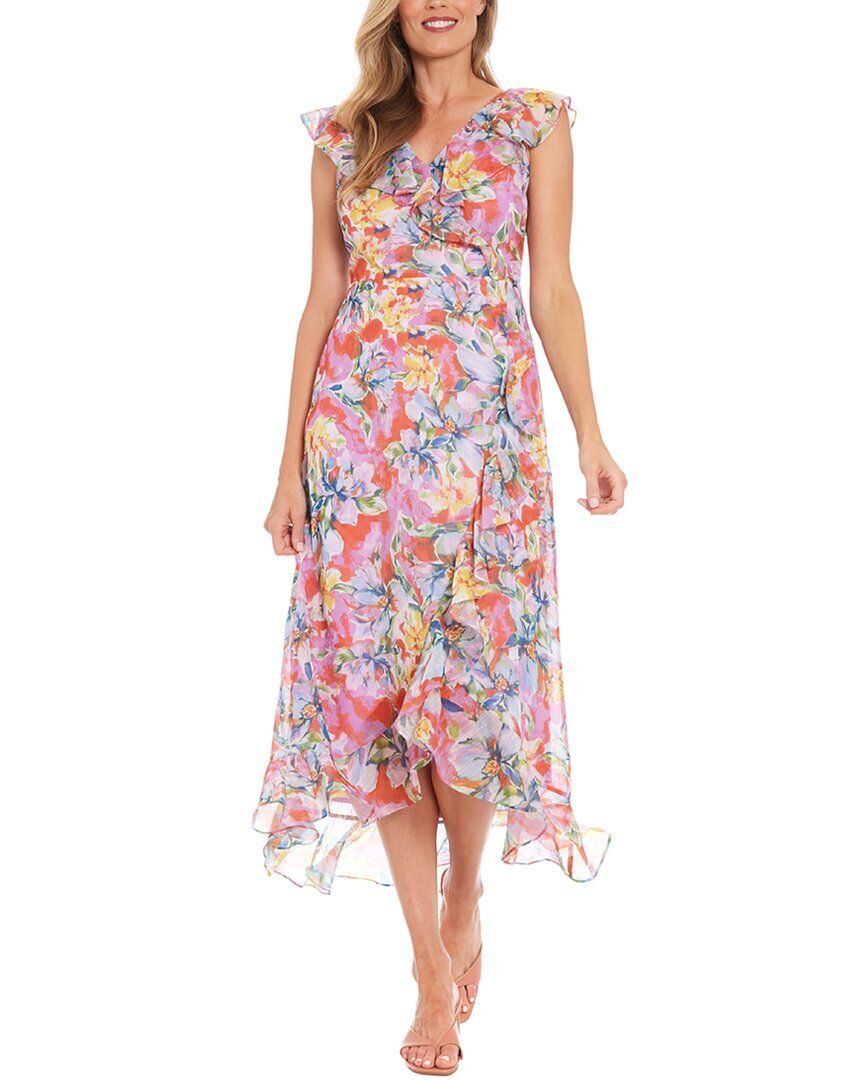 런던 랩 맥시 드레스 London Times Ruffle Wrap Maxi Dress 1050201047