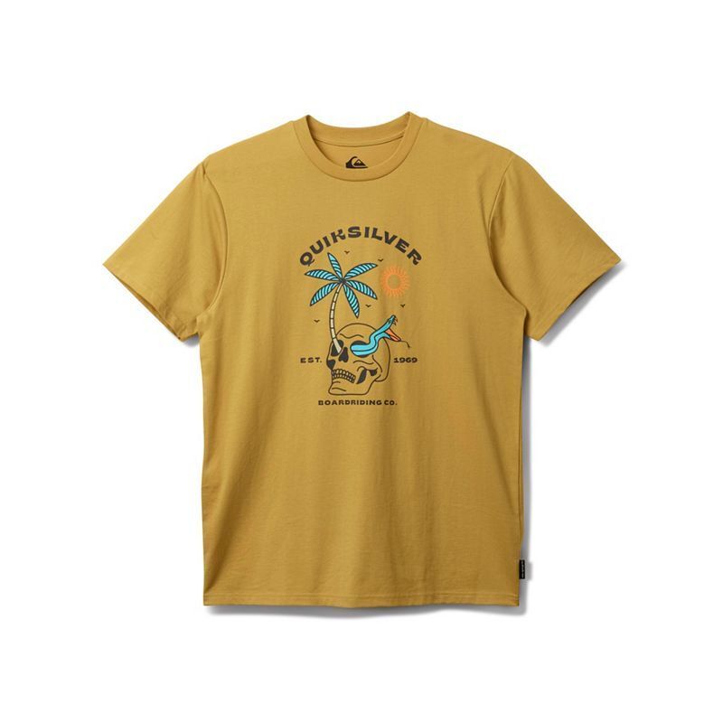 남성 스네이크 숏 슬리브 티셔츠 Men's Palm Snake Short Sleeve Tee 21982265 Mustard