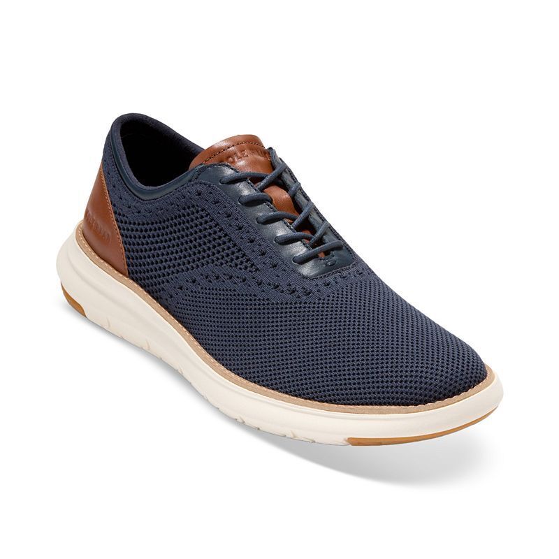 남성 그랜드 리믹스 레이스업 니트 옥스포드 신발 Men's Grand Remix Lace-Up Knit Oxford Shoes 20898941 Navy Blazer-British Tan