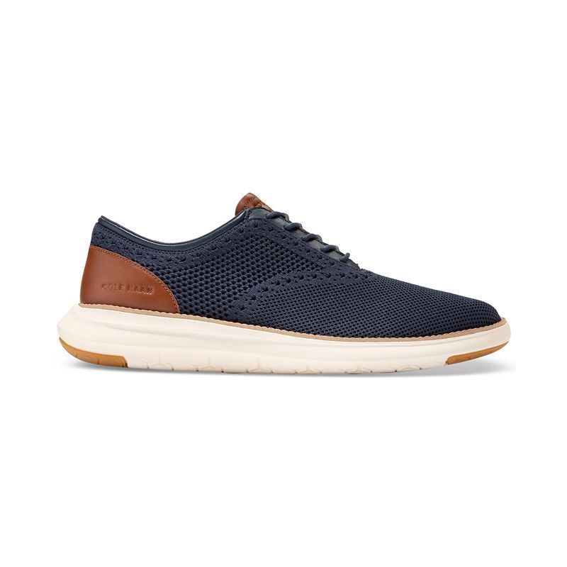 남성 그랜드 리믹스 레이스업 니트 옥스포드 신발 Men's Grand Remix Lace-Up Knit Oxford Shoes 20898941 Navy Blazer-British Tan