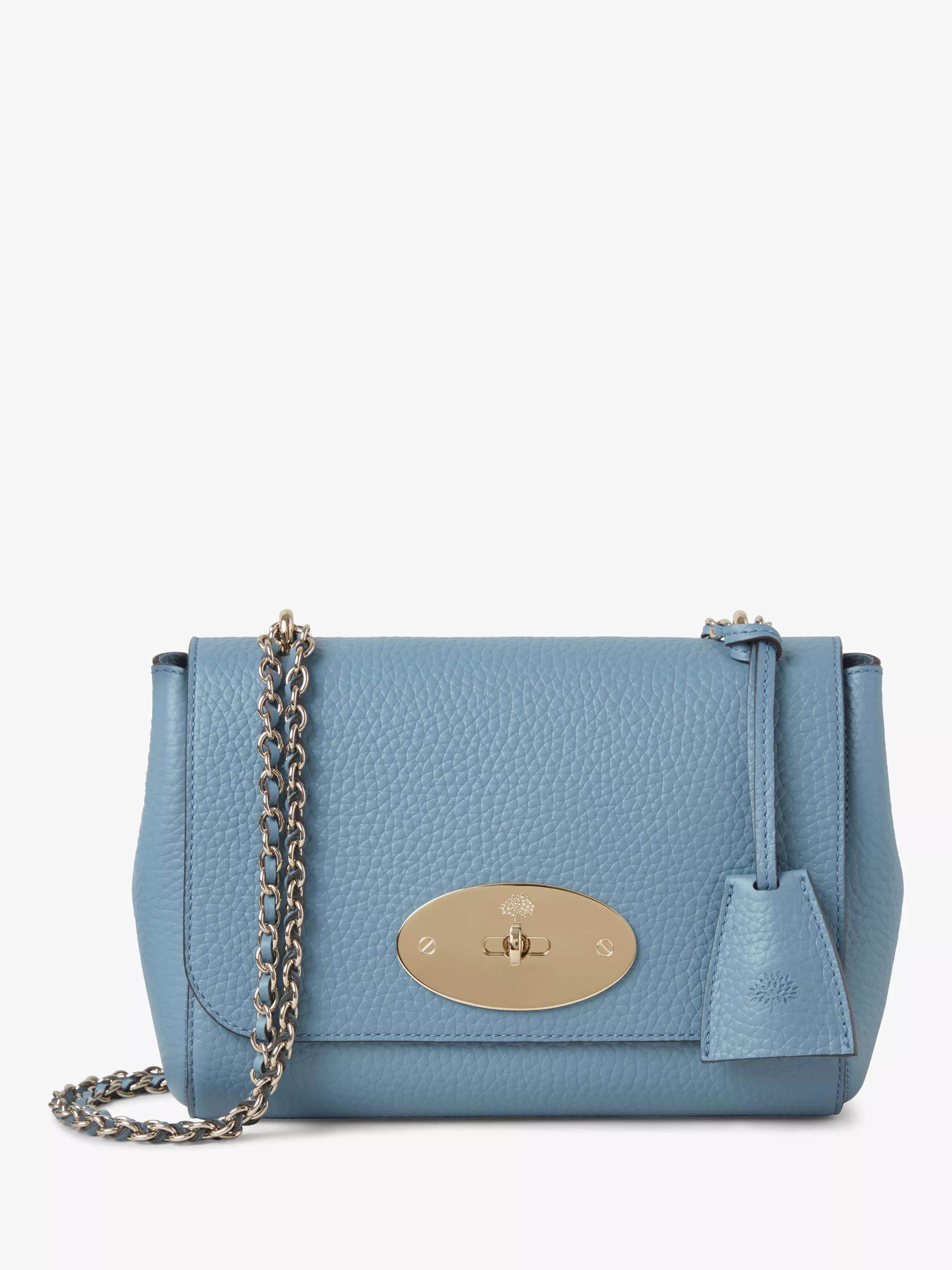 릴리 가죽 체인 스트랩 숄더 가방 Lily Heavy Grain Leather Chain Strap Shoulder Bag 5877854 Brighton Blue